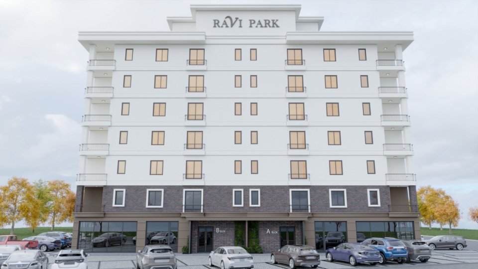 Ravi Park ön cephe, A ve B blok girişleri